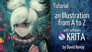 Tutorial an illustration from A to Z with Krita [upl. by Doomham]