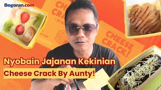 Nyobain Jajanan Kekinian Cheese Crack By Aunty [upl. by Hibben]