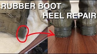 How To Fix Unevenly Worn Boot  Shoe Heels  Repair Hunter Aigle Wellies [upl. by Aleb]