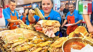 Una de las Mejores TORTAS DE 1 KILO por Solo 70 😮🇲🇽 5 HORAS Tour de Comida Extrema Mexicana [upl. by Lucho]