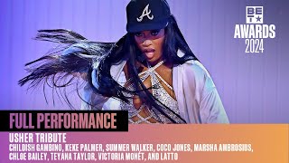 Teyana Taylor Victoria Monét Coco Jones Chlöe Keke Palmer amp More Honor Usher  BET Awards 24 [upl. by Renie21]