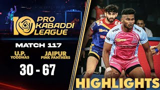 Jaipur Pink Panthers Confirm Top 2 With Crushing Win Over UP Yoddhas  PKL 10 Highlights Match 117 [upl. by Galan]