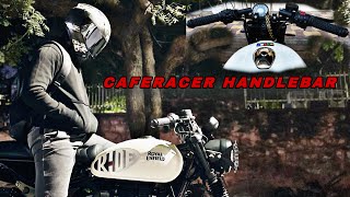 HANDLEBAR CHANGED IN HUNTER 350  CAFERACER 🤩 [upl. by Anihtyc]