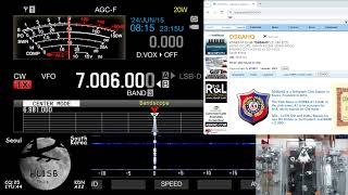 CW Weekend Regular Scheduled QSO DS0AHQ in English Morse Code [upl. by Ellerad733]