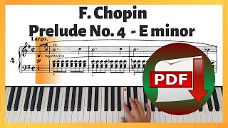 Chopin  Prelude in E Minor Op 28 No 4  Piano Tutorial [upl. by Joletta]