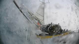 Yacht Knocked down during solo circumnavigation [upl. by Kosiur243]