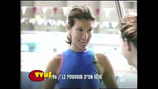 Céline Dion apprend à plonger et faire de la nage synchronisée Alexandre Despatie Atlanta 1996 [upl. by Erdah]