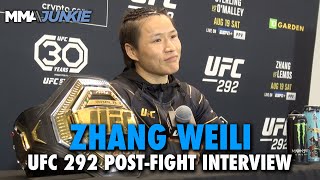 Zhang Weili Open to Tatiana Suarez or Yan Xiaonan in China After Dominant Defense  UFC 292 [upl. by Coulter]