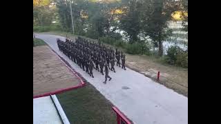 Hear the quotThunderous Heelsquot of USMC MARINES in this Incredible Drill [upl. by Orenid]