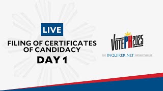 LIVE Filing of certificates of candidacy for 2025 elections  VotePH [upl. by Ecirtnahc]