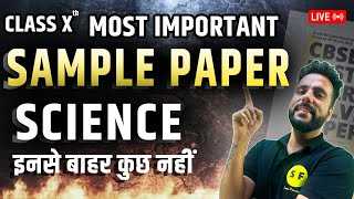 Science Sample Paper Live Discussion  Class 10th Board Exams 202324 Ashu Sir Science and Fun [upl. by Eitsim]