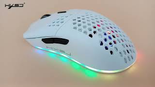 HXSJ T66 RGB 24G Wireless Gaming Mouse RGB Lighting Charging Mouse with Adjustable DPI Ergonomic [upl. by Cailean]