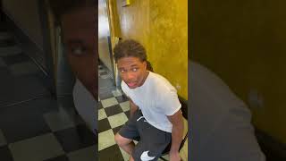 You sittin in his chair barber baltimore barbershop funny rollerskate barberonskates skit [upl. by Colburn]