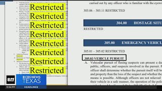 Full Fort Worth police chase policy obtained by the CBS News Texas ITeam [upl. by Helse]