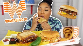 FIRST TIME TRYING WHATABURGER MUKBANG [upl. by Naitsirt262]