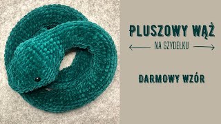 Pluszowy wąż na szydełku 🐍 Jak zrobić maskotkę na szydeku  tutorial [upl. by Doran]