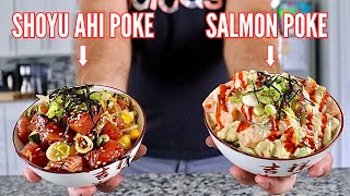 Homemade Poke Bowls 2 WAYS [upl. by Ronoh]