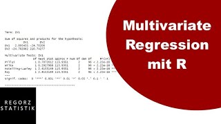 R Multivariate nicht multiple Regression [upl. by Furtek]