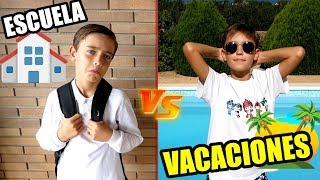 RUTINA DIARIA ESCUELA VS VACACIONES [upl. by Nwahsaj752]