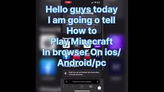 How to play Minecraft on browser ￼ [upl. by Fougere]