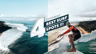 SURFING COSTA RICA 4 BEST SURF SPOTS  Santa Teresa  Nosara  Dominical  Pavones  Ep26 [upl. by Eoj]