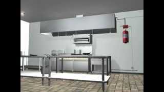 Kitchen Knight II Fire Supression System from PyroChem [upl. by Averil]