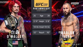 SEAN OMALLEY VS MARLON VERA 2 FULL FIGHT UFC 299 [upl. by Karlen]