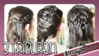 3 FRISUREN für Kurze Haare  MayBePerfect [upl. by Albertine39]