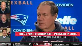 Bill Belichick explains the Onto Cincinnati press conference 😄  ManningCast [upl. by Karee]