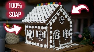 Making a Soap Gingerbread House  Royalty Soaps [upl. by Minier]