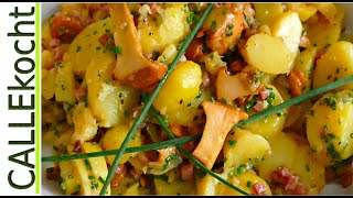 Warmer Kartoffelsalat mit Pfifferlingen Omas Rezept [upl. by Resaec]