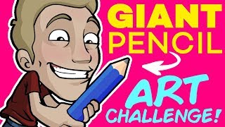 Making ART with a GIANT PENCIL [upl. by Drake]