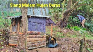 24 Jam Camping Hujan Deras Di Pondok Kecil  Membuka Lahan Untuk Menanam Kopi [upl. by Demahom]