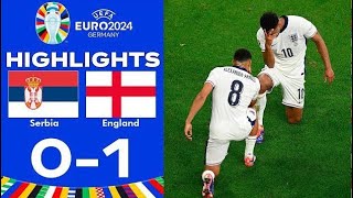 Serbia vs England 01  UEFA Euro 2024  Highlights [upl. by Attelra]