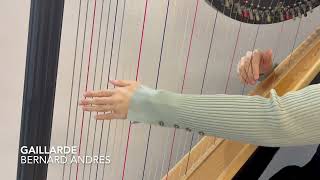 Classical Harp Music Bernard Andres  Gaillarde [upl. by Fanechka]