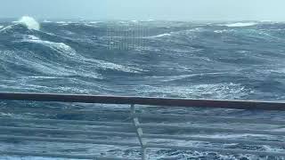 Cruise Ship in Rough Seas  Bay of Biscay [upl. by Llerryt]