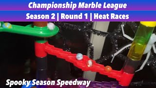 Championship Marble League Season 2 Opener R1 Heats Spooky Season Speedway Marble Racing [upl. by Autumn434]