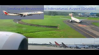 Landing at Bandaranaike International Airport Colombo Sri Lanka [upl. by Rehtae]