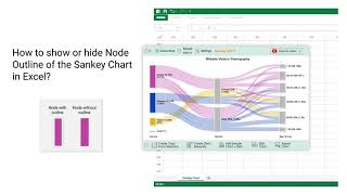 How to show or hide node outline of the Sankey chart in Microsoft Excel [upl. by Hoffert207]