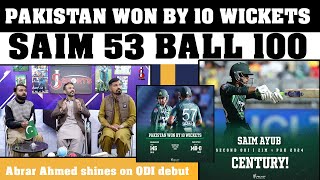 Pakistan Won By 10 Wickets  Saim Ayub 53 ball 100 Pakistan vs Zimbabwe 2nd ODI [upl. by Aicsile]