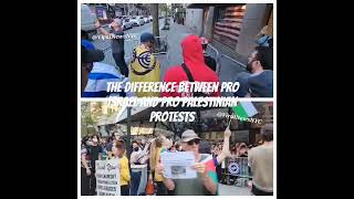 NYC the different between Israeli protesters and Palestinian protesters [upl. by Bowden376]