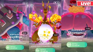 New Gigantamax Blastoise Venusaur amp Charizard Raid in pokemongo [upl. by Reppiks]