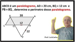 📌 CALCULE O PERÍMETRO DO PARALELOGRAMO 📌 [upl. by Oelgnaed769]