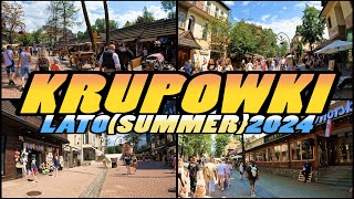 KRUPÓWKI Lato 2024  Krupówki Street Walk  Zakopane Poland 4k [upl. by Barn]