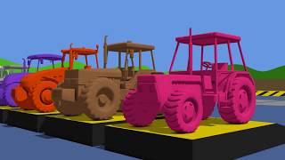 Video Learn Colors with Tractor amp Animation for Kids and Babies  Cartoon childrens channel [upl. by Woll]