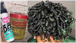 HOW TO  FINGER COILS ON MY TWA  frizzeecurlz [upl. by Adien]