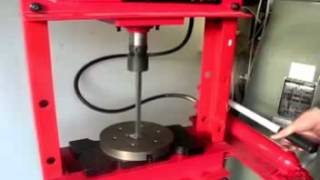 Broaching a keyway using a hydraulic press [upl. by Aroel]