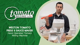 How To Use Weston Roma Hand Operated Tomato Milling Machine Tomato Press [upl. by Nosmas128]