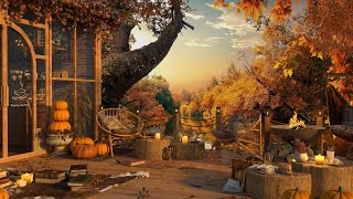 Cozy Autumn Coffee Shop with Smooth Jazz Music to RelaxStudyWork to [upl. by Yeslek]