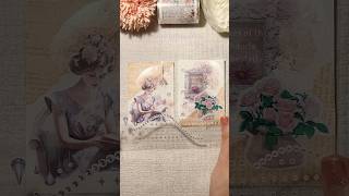 Journal With Me ASMR  💜 Vintage Spread 🌸 asmr scrapbooking journal [upl. by Haleak]